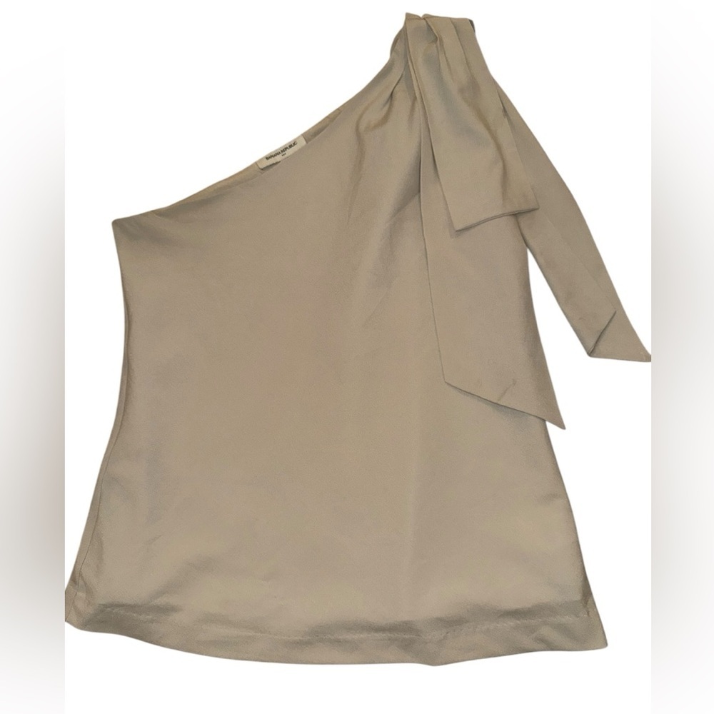 🌼Banana Republic Tan Wrap Blouse Asymmetrical Work